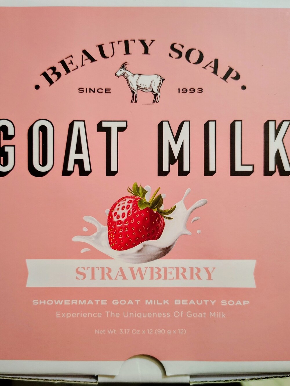 Goat Milk Strawberry Body Soap - Pink. NEW